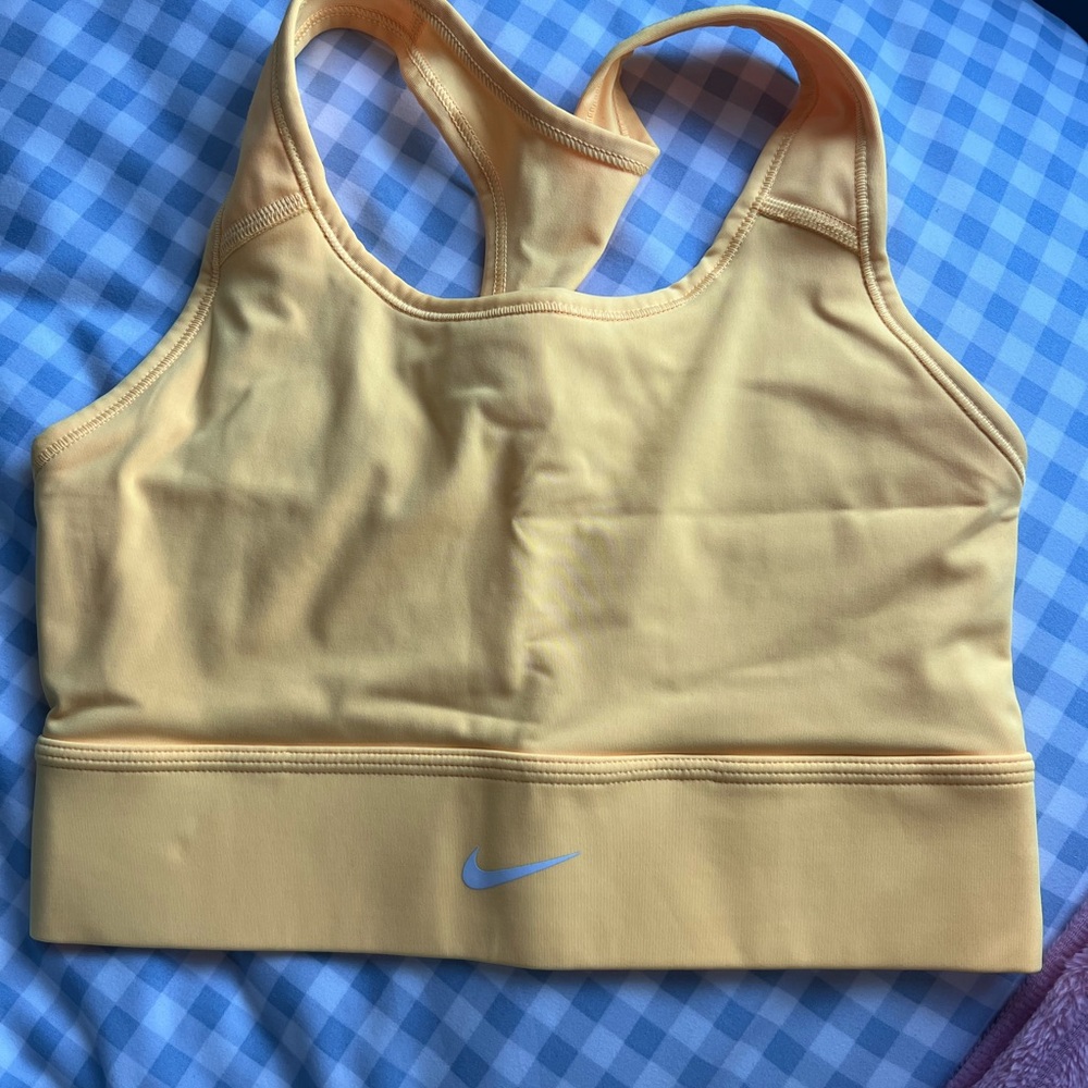 Nike Women's Light Yellow Sports Bra